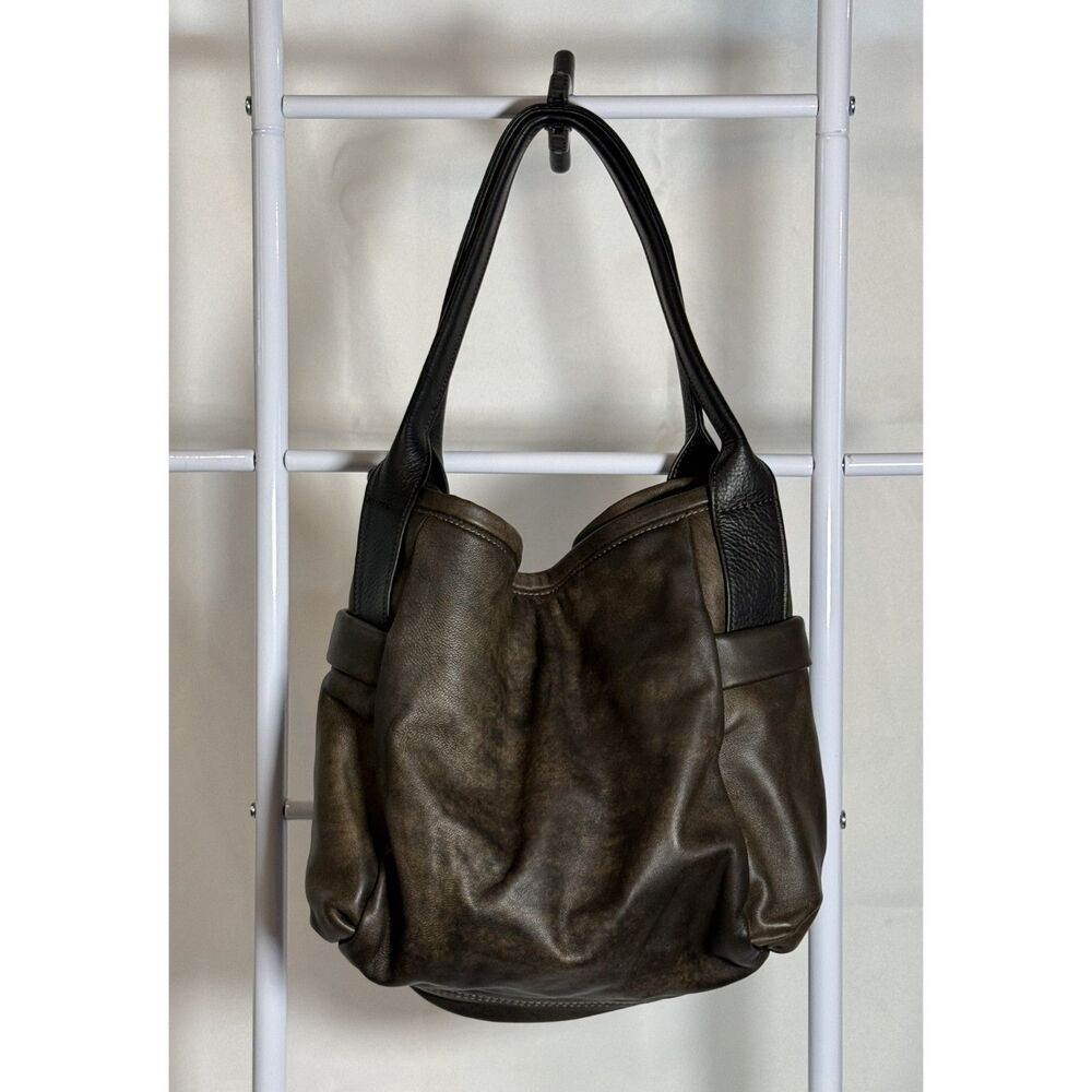 Rough & Tumble Small Sabina Hedgehog Leather Hobo Shoulder Bag Made in Maine